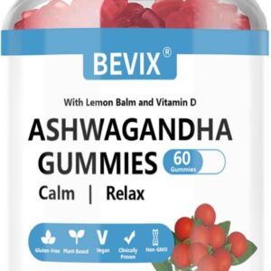 Ashwagandha Gummies with Vitamin D Non, Gluten Free Stress Relief & Immune Support for Goli Ashwagandha Supplements Enhanced Edition 60 Count